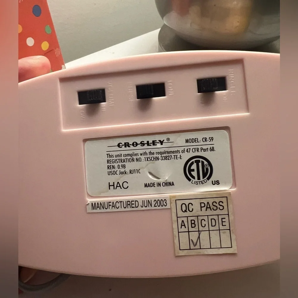 Crosley Retro 2003 Pink Princess Desk Phone - Picture 5 of 5